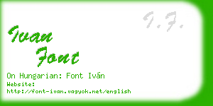 ivan font business card